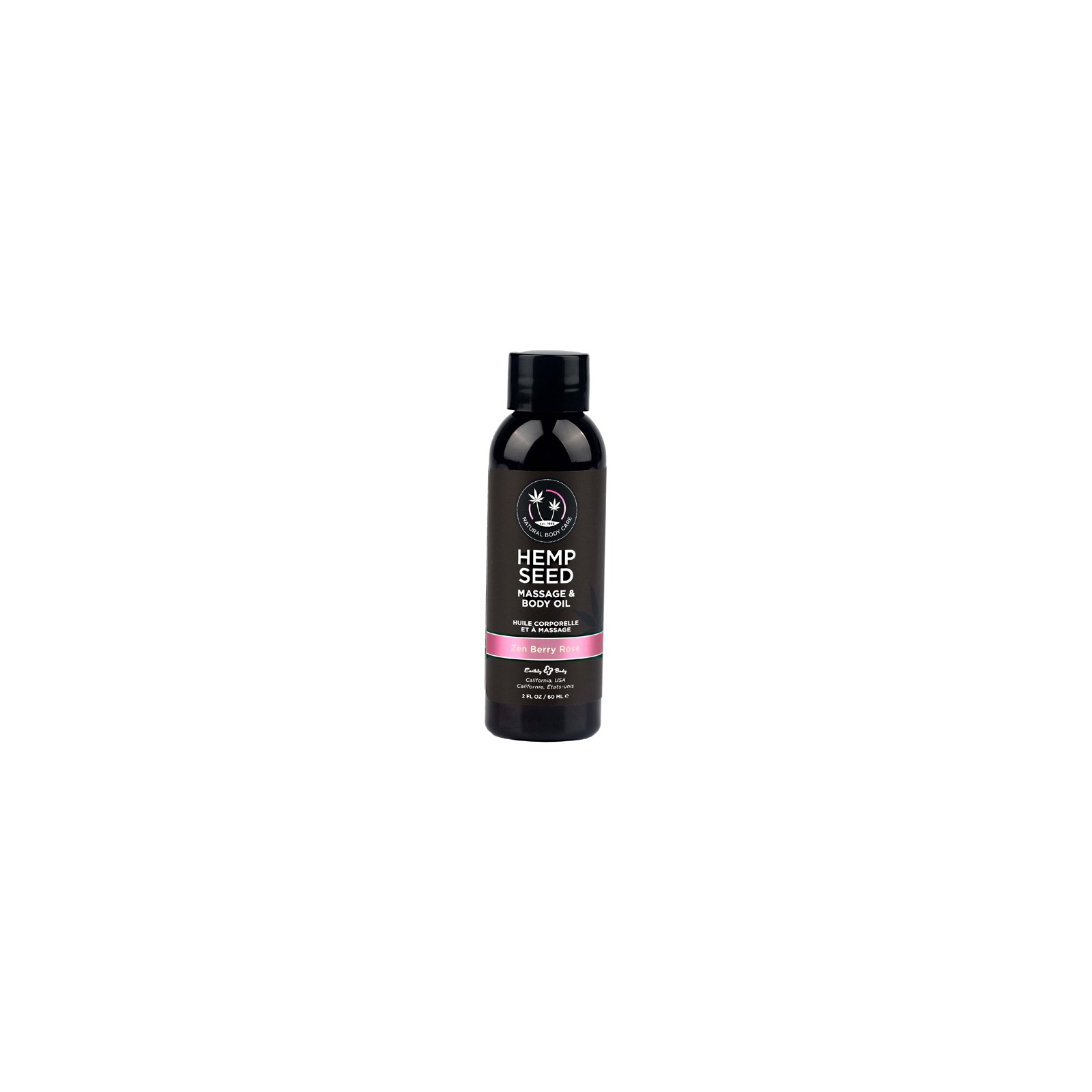 Earthly Body Hemp Seed Massage Oil Zen Berry Rose