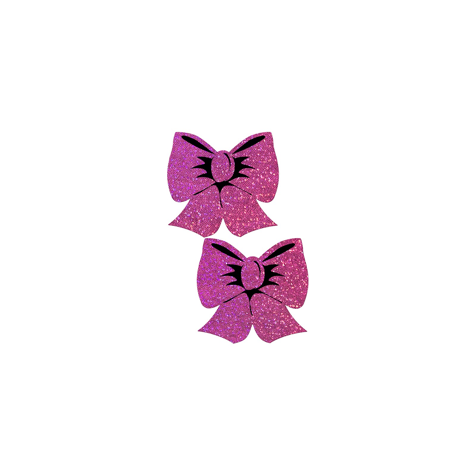 Pastease Bow: Hot Pink Glitter Bows Nipple Pasties - Stylish Cover