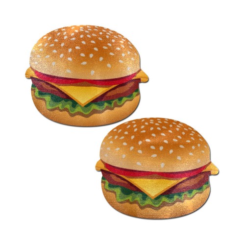 Pastease Burger Nipple Pasties for Fun Parties