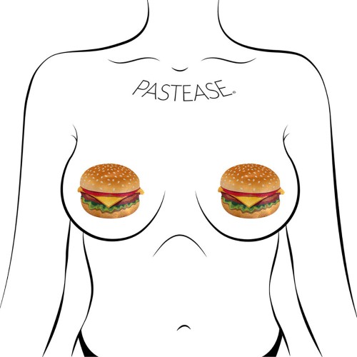 Pastease Burger Nipple Pasties for Fun Parties