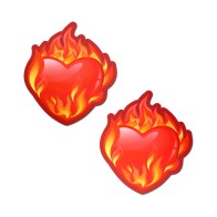 Pastease Flaming Heart Nipple Pasties