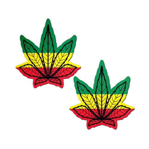 Pastease Indica Pot Leaf Rasta Weed Nipple Pasties