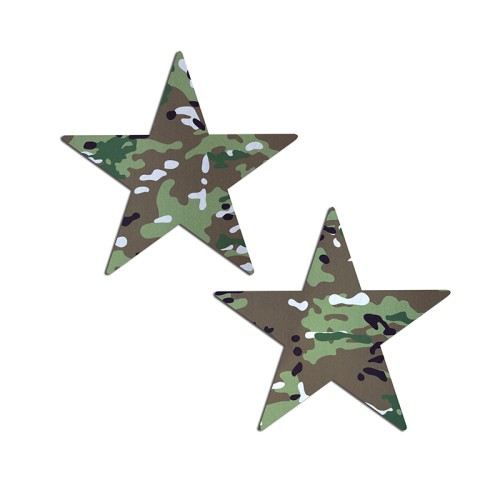 Pasties de Pezón Nautical Star Camuflaje Militar de Pastease