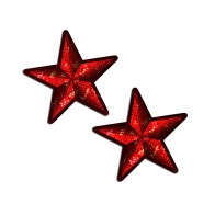 Pastease Nautical Star Nipple Pasties - Red Disco Fun