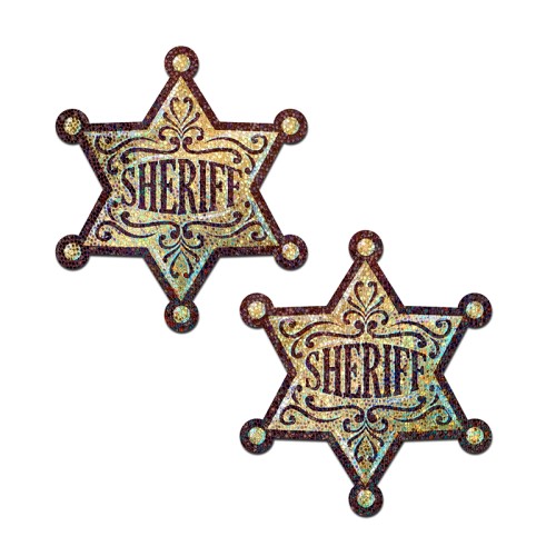 Pastease Sheriff Star Nipple Pasties for Teasing