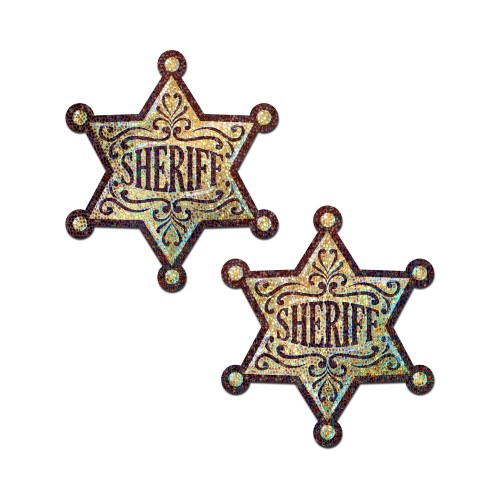 Pastease Sheriff Star Nipple Pasties for Teasing