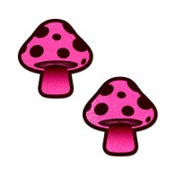 Pastease Neon Pink Shroom Nipple Pasties - Fun Accessory