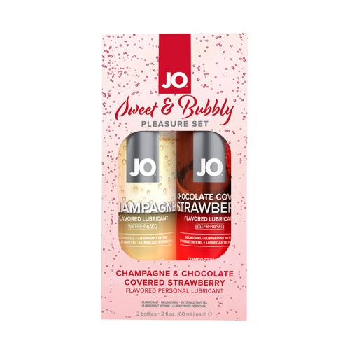 Conjunto de Lubricantes Saborizados JO Sweet & Bubbly para Noches Románticas