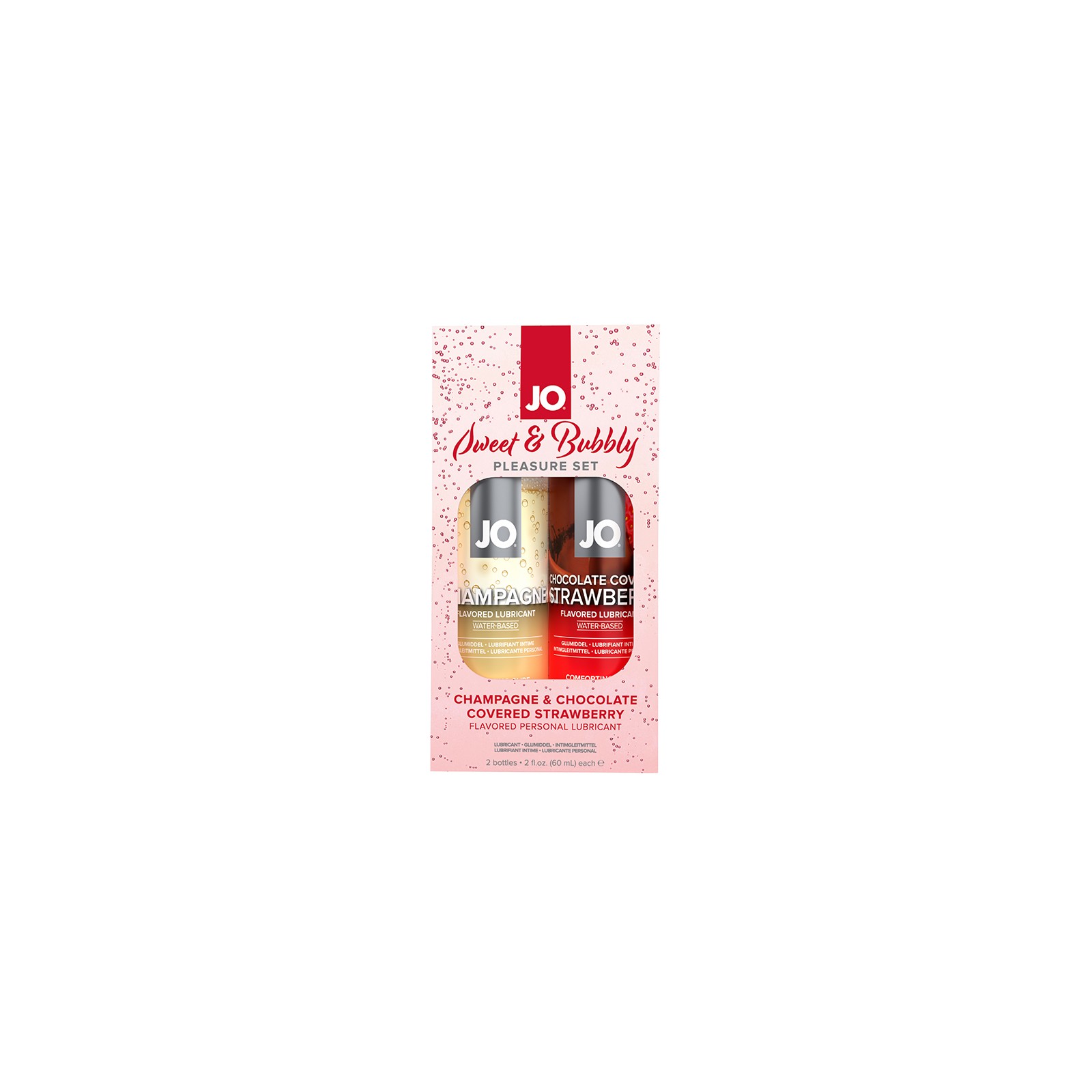 JO Sweet & Bubbly Flavored Lubricant Set for Romantic Nights