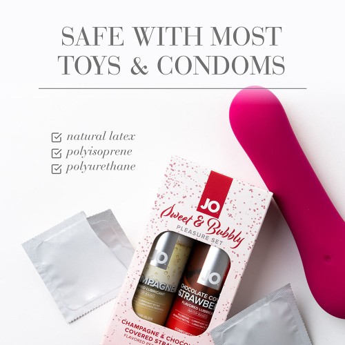 JO Sweet & Bubbly Flavored Lubricant Set for Romantic Nights