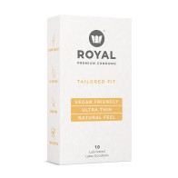 Condones Royal Tailored Fit Veganos Paquete de 10