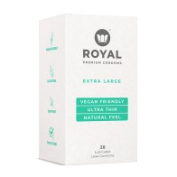 Preservativos Veganos Extra Grandes Royal 20-Pack