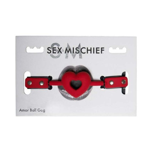 Breathable Heart-Shaped Ball Gag for BDSM Adventures