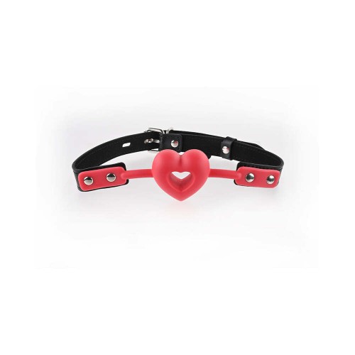 Gag de Bola en Forma de Corazón Transpirable para Aventuras BDSM