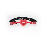 Breathable Heart-Shaped Ball Gag for BDSM Adventures