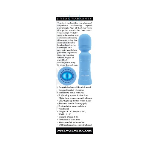 Evolved Out Of The Blue Rechargeable Silicone Wand Vibrator