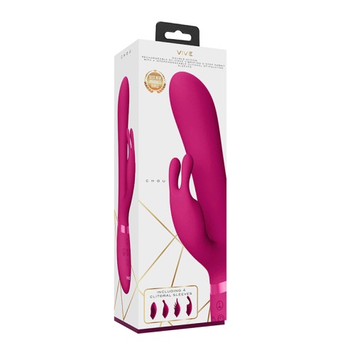 VIVE CHOU Rechargeable Rabbit Vibrator With Interchangeable Sleeves