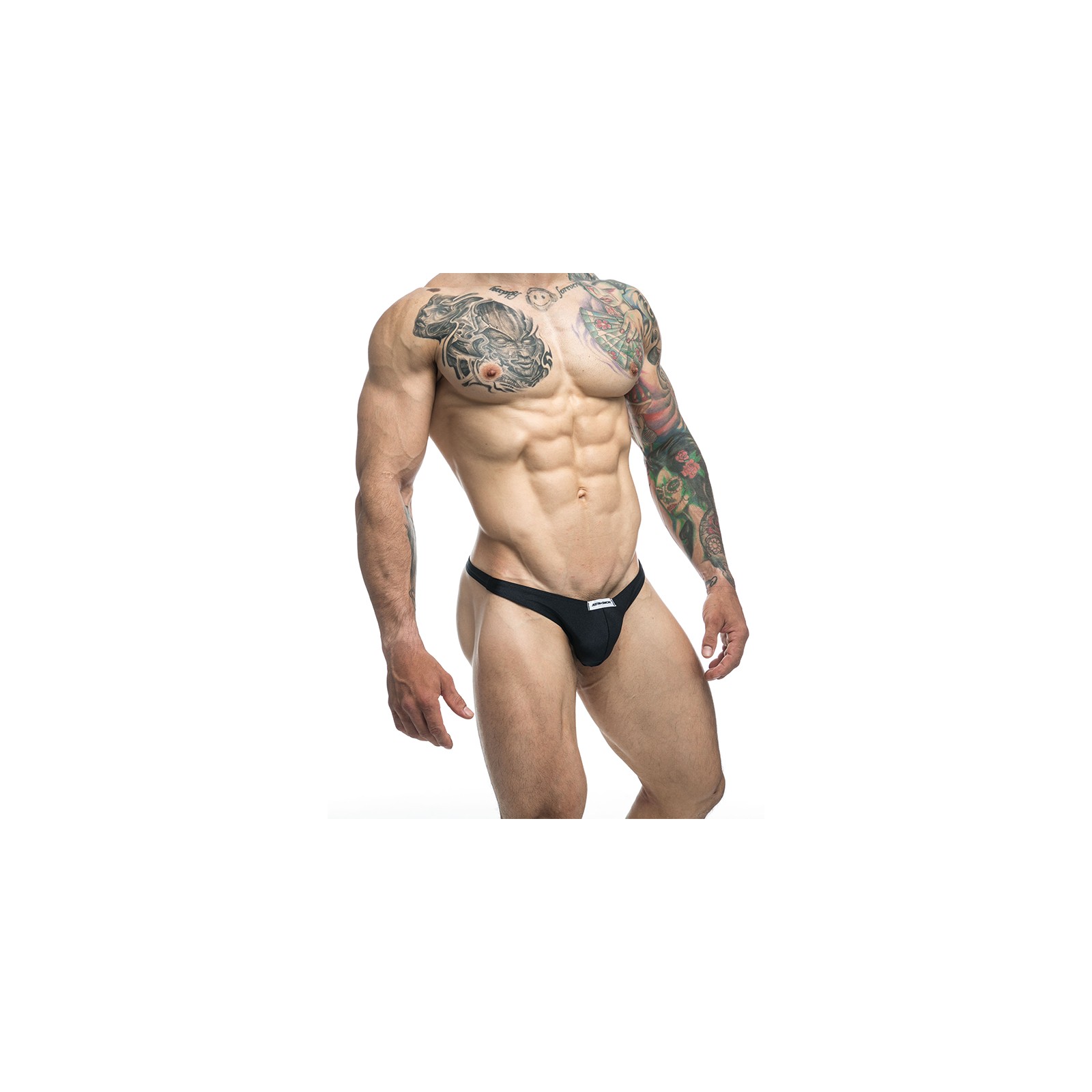 MaleBasics JUSTIN SIMON Tanga Clásico Negro 2XL