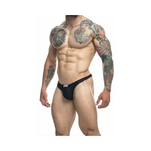 MaleBasics JUSTIN SIMON Tanga Clásico Negro 2XL