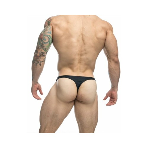 MaleBasics JUSTIN SIMON Tanga Clásico Negro 2XL