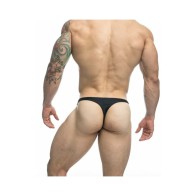 MaleBasics JUSTIN SIMON Tanga Clásico Negro 2XL