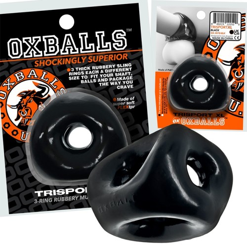 Sling Tri-Sport XL de 3 Anillos Más Grueso de Oxballs Negro