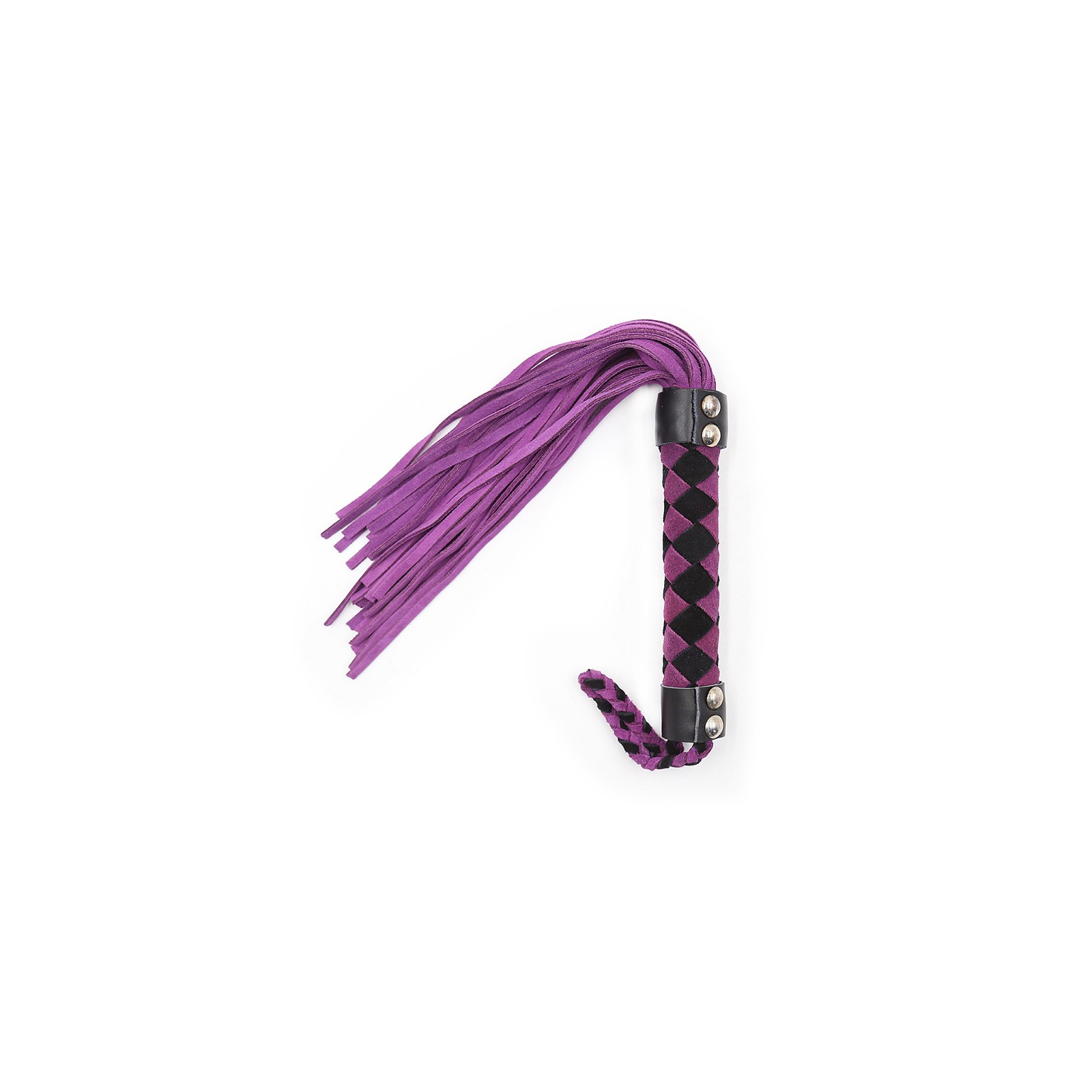 Ple'sur 15.5 in. Leather Flogger Purple - Elegant Sensation