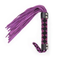 Ple'sur 15.5 in. Leather Flogger Purple - Elegant Sensation