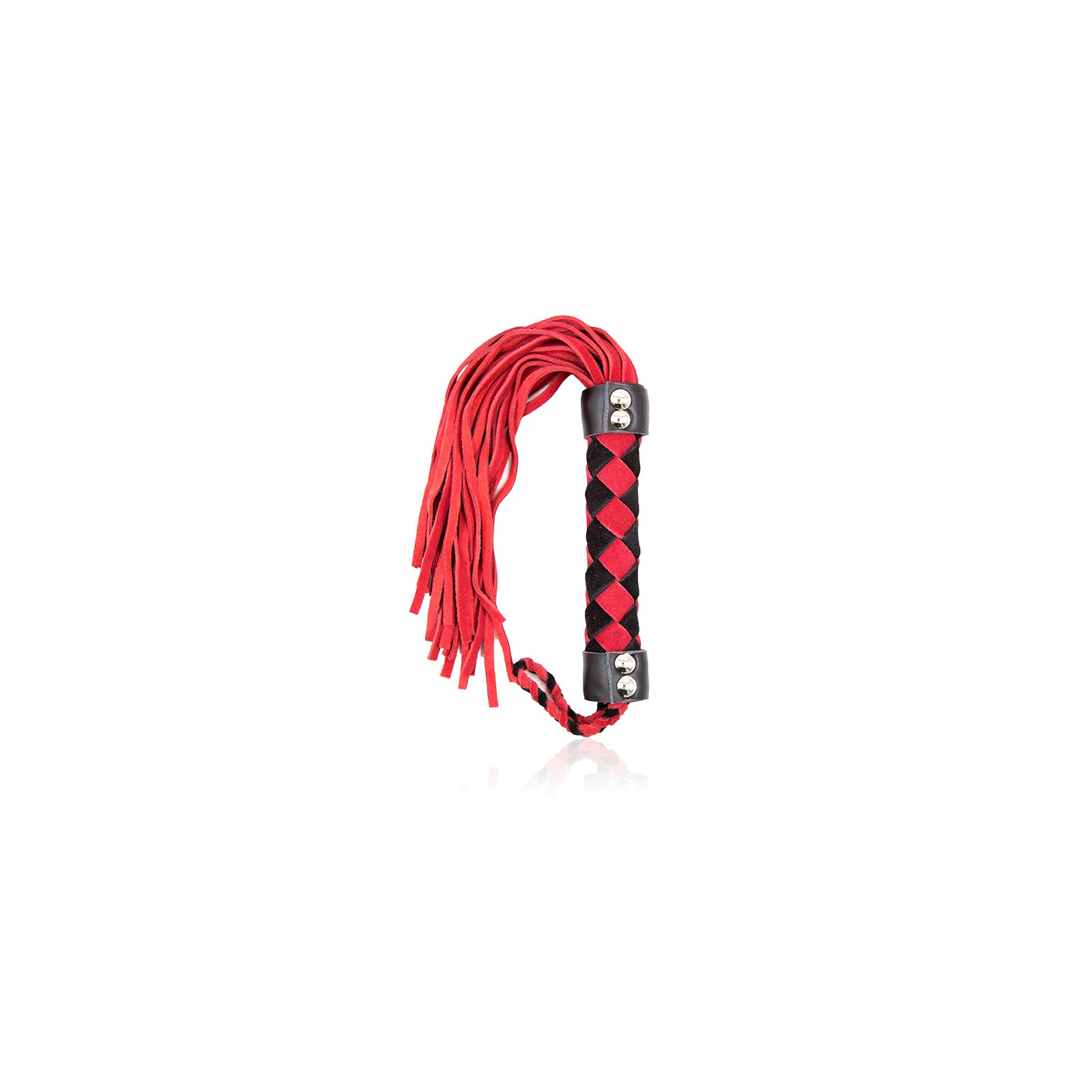 Ple'sur Red Leather Flogger for Sensual Impact