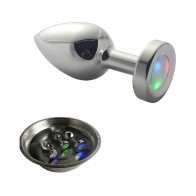 Ple'sur LED Light-Up Metal Anal Plug Small for Exciting Play