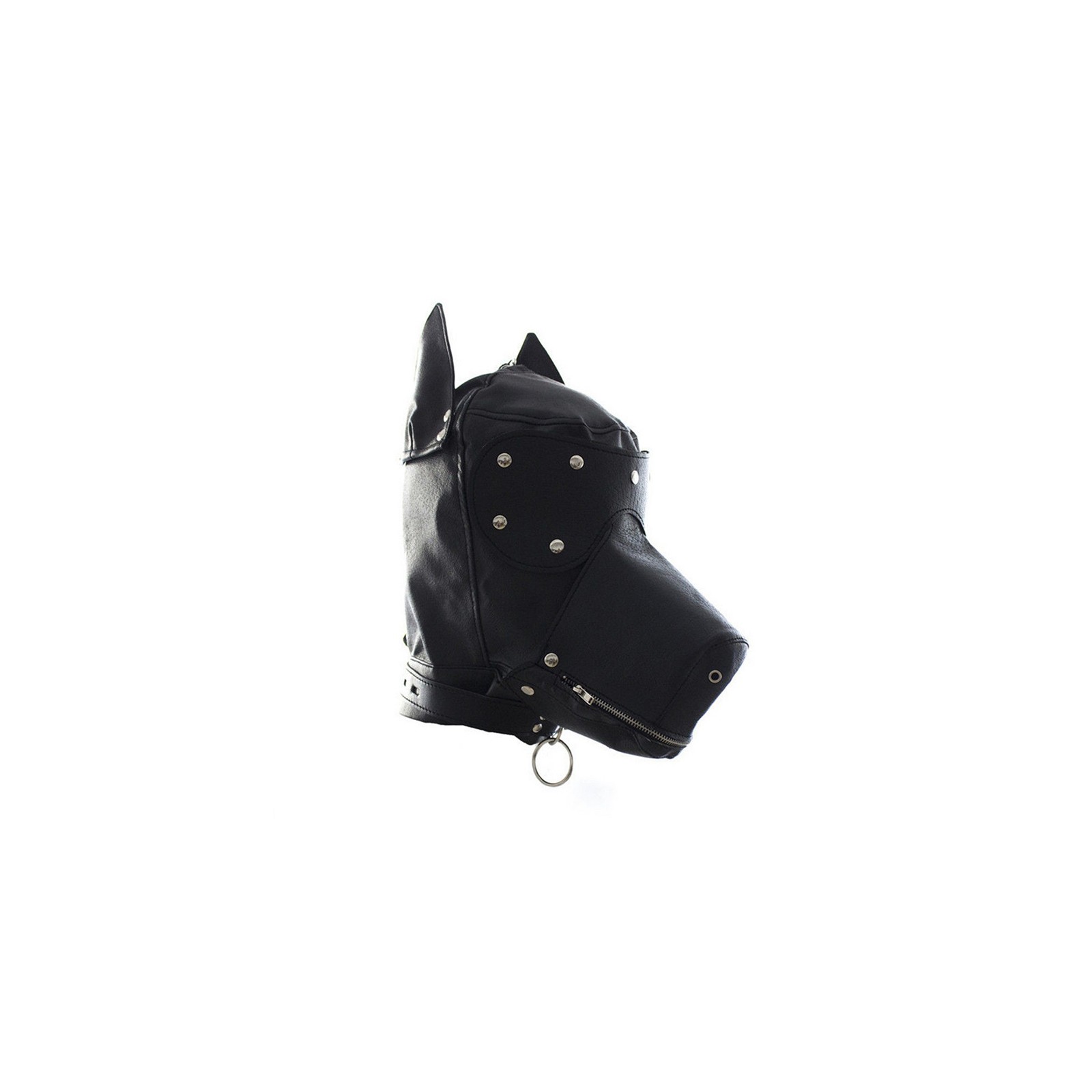 Ple'sur Locking Lace-Up Faux Leather Dog Hood Mask