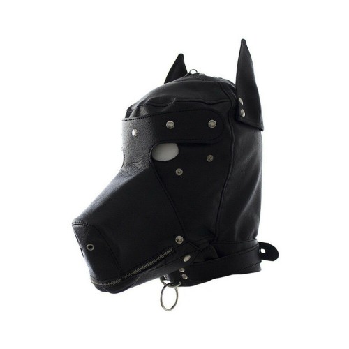 Ple'sur Locking Lace-Up Faux Leather Dog Hood Mask