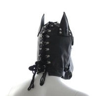 Ple'sur Locking Lace-Up Faux Leather Dog Hood Mask