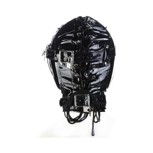 Shiny Locking Deprivation Hood - Sensory Play