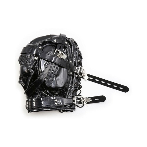 Shiny Locking Deprivation Hood - Sensory Play