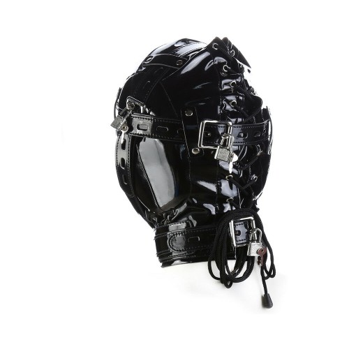 Shiny Locking Deprivation Hood - Sensory Play