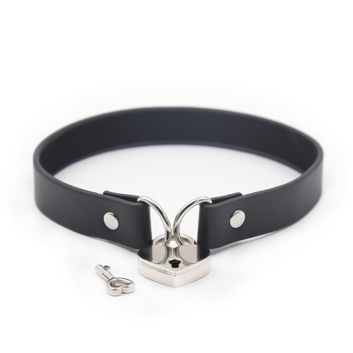 Ple'sur PVC Collar with Heart Lock