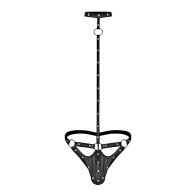 Arnés Corporal G-String con Collar Male Power Fetish Tormentor Negro L/XL