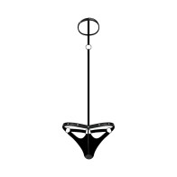 Arnés Corporal G-String con Collar Male Power Fetish Tormentor Negro L/XL