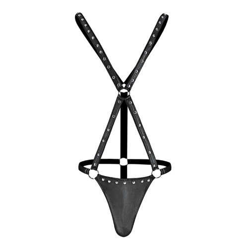 Male Power Fetish Warrior Body Harness Black S/M