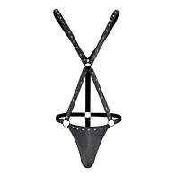 Male Power Fetish Warrior Body Harness Black L/XL