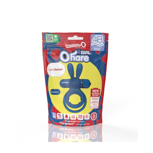 Screaming O 4B Ohare Rabbit Cockring Vibrator Blueberry