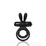 Screaming O 4T Ohare Vibrating Rabbit Double Cockring Black | Exciting Pleasure