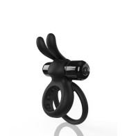 Screaming O 4T Ohare Vibrating Rabbit Double Cockring Black | Exciting Pleasure