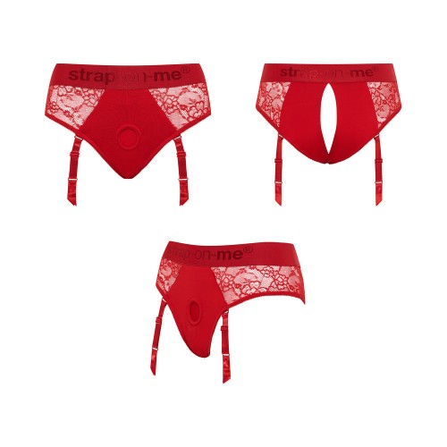 Arnés de Encaje Rojo Diva Strap-On-Me M