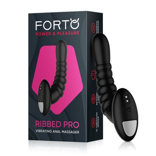 Forto Ribbed Pro Rechargeable Silicone Vibrating Massager