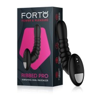 Forto Ribbed Pro Rechargeable Silicone Vibrating Massager