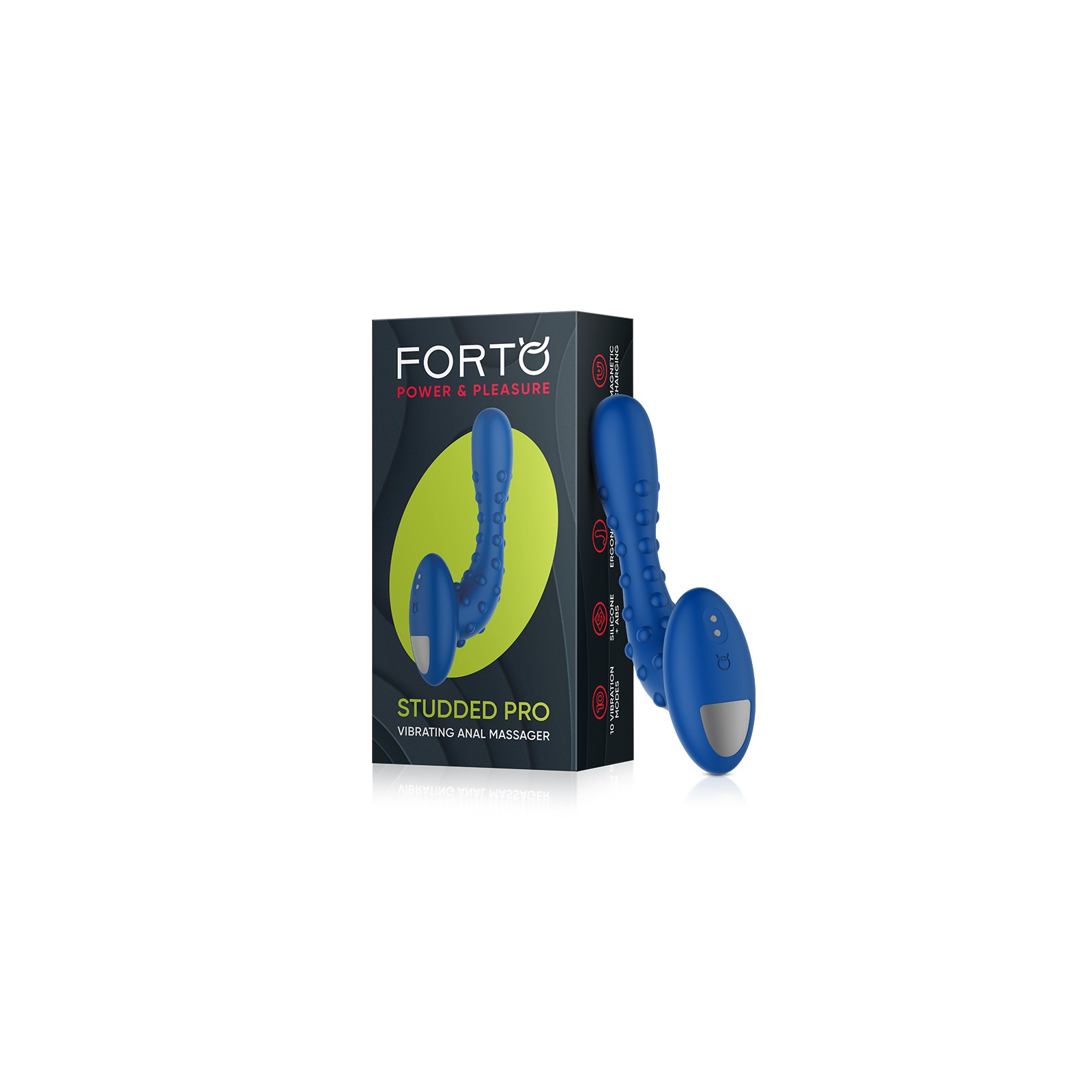 Forto Studded Pro Vibrating Anal Massager