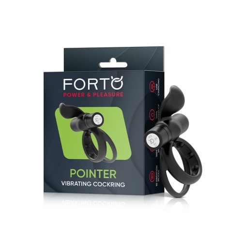 Forto Pointer Rechargeable Silicone Vibrating Cockring