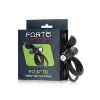 Forto Pointer Rechargeable Silicone Vibrating Cockring